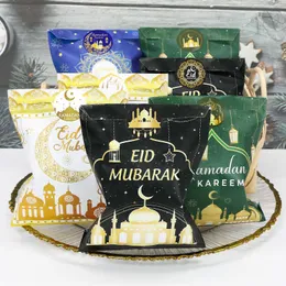 10 PC Gift Wrap 24 Juegos de Bolsas Regalo Eid Al Fitr Barak Papel Galletas Dulces Ramadn Karim Coracin 2023 Embalaje Sulmanes Islmicos Z0327