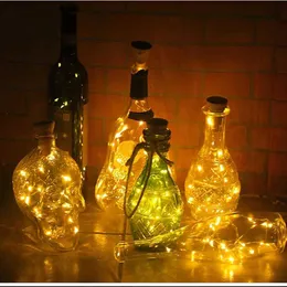 Świąteczne dekoracje Lampa LED LED Światło Wodoodporne miedź mini bajki DIY Glass Craft Bottle Lights 2023
