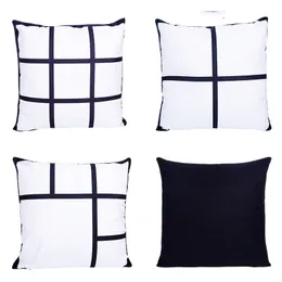 Sublimation Blank Pillow case square 45 or 40cm 3 4 6 7 9 13paner white Heat Transfer Printing DIY Sofa Cushion Pillowcase Car Home Decor sea B5