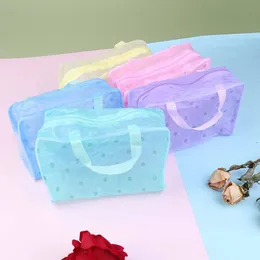 Przezroczysta przezroczysta plastikowa PCV torba makijażu kosmetyczna toaletowa torba