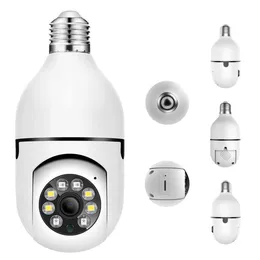 Wireless Camera Kits A6 Light Bulb Security Camera WiFi 360 Degree Pan/Tilt Panoramic IP Home Cameras System with Human Motion Detection Two-Way Audio Night Vision