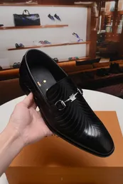 MM 31MODEL 2022 Herr Designer Lyx Klänning Skor Klackskor Mode Formell Läder Brun Herr Loafers Krokodil Herr Casual Sko Zapatos Hombre 33