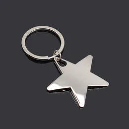 Novely Zinc Alloy Star Shaped Key Chains Metal Star Key Rings for Gift Party Favor