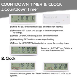 Big Digital Countdown Days Timer Clock - 999 Days Count Down Clock Timer  for Graduation Lab Kitchen (Black)