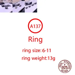 A137 S925 Sterling Silver Ring Personalized Fashion Punk Hip Hop Style Butterfly Couple Letter Shaped Jewelry Lover Gift