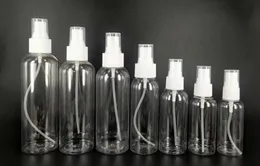 Bütün 10ml 20ml 30ml 50ml 60ml 80ml 100ml 120ml Pet Clear Sprey şişeleri Boş parfüm kozmetik şişe ince sis spreyer46616593