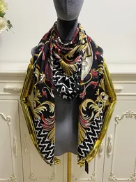 Women's square scarf scarves 60% silk 40% wool material High quality pint pattern size 130cm- 130cm