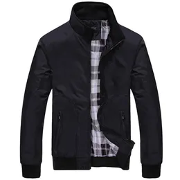 Mäns trenchrockar Jaket Mantel Luar Kasual Fashion Pria Musim Dingin Warna Solid Kerah Berdiri Ritsleting Pilot 230328