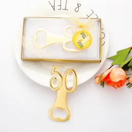 50PCS 50th Bottle Opener Anniversary Favors 50th Wedding Party Ceepsake Birthday Gifts SuppliesイベントプレゼントのアイデアDH6