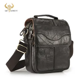 Torby wieczorowe Oryginalne skórzane męskie męskie torby na ramię Messenger Cowhide Fashion Cross Body Bag 8 "Pad Tote Mochila Satchel 144 230328