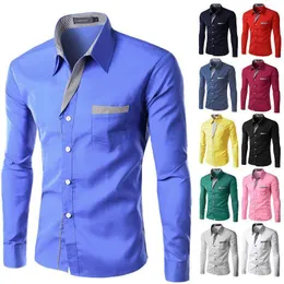 Hommes chemises décontractées mode Camisa Masculina à manches longues hommes Slim fit conception formelle marque mâle robe taille M4XL 230328