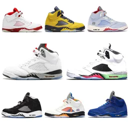 Jumpman 5 Mens 5S Basketball Shoes Shoes Concord Off Noir Unc University Blue Raging Bull Bluebird Aqua Fire Red Easter Sail Men Switch Switch Sneakers