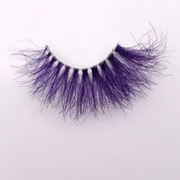 Make Up Lashes Eyelash False Eyelashes Lash 25mm Color 3D Stereoscopic Multi-Layer Colored Mink Hair Naturally Dens