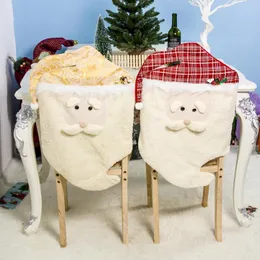 Fodere per sedie Coprire Babbo Natale Originalità Personalità Proteggi panno e feltro Cappellino da tavola per la cena di Natale Forniture per la casa