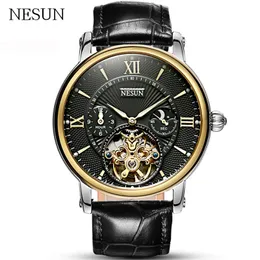 Relógios de pulso Nesun Original Brand Men's Business Automático Relógio mecânico da moda Moda Trend Sports Sports Lua Fase de relógios à prova d'água