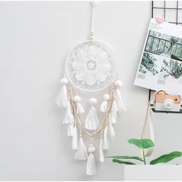 Other Home Decor Handmade Dream Catcher Indian Style Woven Wall Hanging Decoration White Dreamcatcher Wedding Party Ga4 Dhmeh