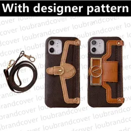 Posiadacze karty projektowej telefonicznej Crossbody for iPhone 15 Pro Max Case Apple iPhone 14 Pro Max 13 12 11 14Pro Case Skórzanie Oryginalna mobilna okładka monogramu