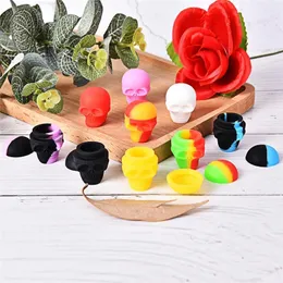 Storage Bottles 3ML Small Skull Newest Cool Silicone wax Container Silicone Jar for Oil Wax Dab Tool Smoking Accessories