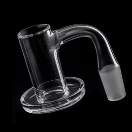 Smoke Full Weld Beveled Edge Quartz Banger Nails With 40mm Bottom Dish Male Joint Suitfor Glass Water Bongs