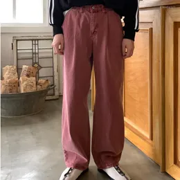 Jeans maschi grigio rosa uomini larghi alla moda gamba larga oversize streetwear coreano sciolto eenim pantaloni pantaloni da uomo m-xl