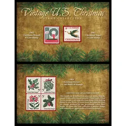 Vintage świąteczne znaczki świąteczne oryginalna poczta poczta ponad 50 -letnia Mint Stan Stan pończochy