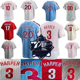 2023 Custom S-6XL 3 Bryce Harpe Jersey 7 Trea Turner 17 Rhys Hoskins 10 JT Realmuto Uomo Donna Giovani qualsiasi nome 12 Maglie Schwarber cucite