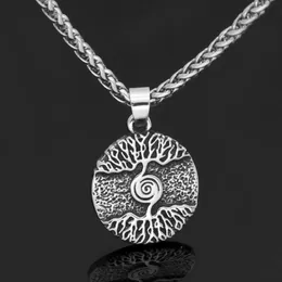 Подвесные ожерелья из нержавеющей стали скандинавской викинг yggdrasil reee of life amulet pendan колье для женщин