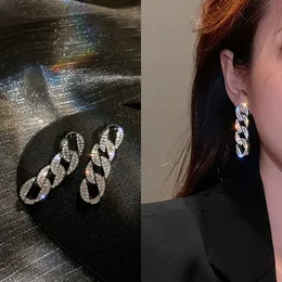 2024Rhinestone earrings Love Heart Crystal Drop Earrings for Women Long Tassel Rhinestone Dangle Earrings Jewelry Gifts Pendant Earrings