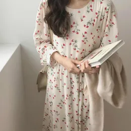 Casual klänningar kvinnor sommarvit lång blommig chiffong klänning a-line ruffle plus size vestidos robe femme sukienki jurken