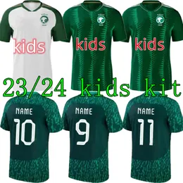 2023 2024 Saudyjskie koszulki piłkarskie drużyna narodowa 23/24 Dom na wyjeździe Najei Salem al Dawsari Abudullah Alhamddan Firas Albiakan Arabia Buraikan Kids Mundurs Football Shirt