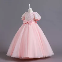 Kız Elbiseleri Kızlar Genç Elbise Yaz Çocuk Giyim Partisi Zarif Prenses Uzun Tül Bebek Çocuklar Çocuklar Dantel Düğün Töreni Elbiseleri