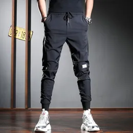 Men's Pants Summer Thin Luxury Golf Jogger Training Gym Fitness and Exercise Drawstring Male Stylish Black Elastic Waist Leg 230329