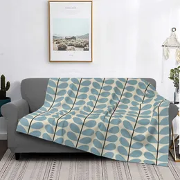 毛布Orla Kiely Blanket Coral Fleece Fleece Plush Autumn/Winter Leaf Multi Function Soft Throw Bed for Bed Office Bedspreads 230329