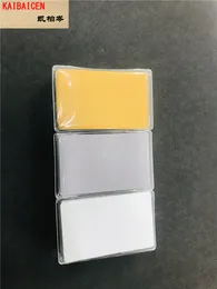 SUBlimação em branco Nome de metal cartão Cartão de visita Impressão por calor plano Pressione DIY Craft de 0,22 mm de espessura de impressão de transferência de calor