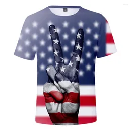 Mäns T-skjortor Independence Day 3D T-shirt hos pojkar/flickor Fashion Creative Loose High Quality Summer Youth Tee