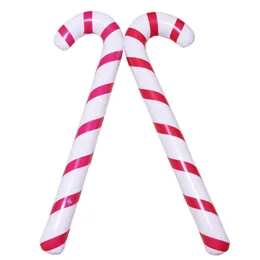 Uppblåsbar julrör Klassisk lätt hängande dekoration Lollipop Balloon Xmas Party Balloons Ornament Adgnment Gift 88cm/35inch HY0175