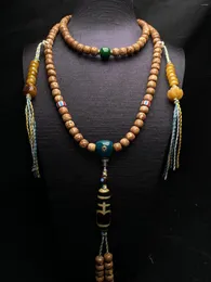 قلادات قلادة Sieraden Ketting طوق Hombre Sautoir Femme Long Colier Aquarius Dzi عشر سنوات Jade Star and Moon Bodhi Sweater