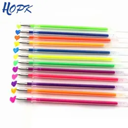 Gift Ballpoint Pens Gel Pens 12pcs/set Colors Gel Pen Refill 0.7mm Multi Colored Painting Gel Ink Ballpoint Pens Refills Rod for School Stationery