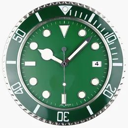 Zegary ścienne Super ciche luksusowe zegar ścienny metal nowoczesny design duży zegarek ścienny domowy zegar ze stali nierdzewnej data będzie działać p230329
