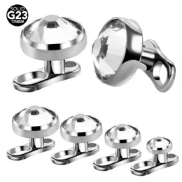 Nosringar studs 10pcslot Micro Dermal Piercings Set Dermal Anchor Base Tops Skinner Diver Micro Dermal Sexig kropp Piercing Smycken 230328