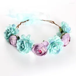 Headpieces Sainmax Flower Headband Women Wreath Hair Band Stylish Crown Party Wedding Beach Bridal Accessories