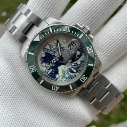 Wristwatches Steeldive SD1953J Dive Abalone Watch Full Luminous Kanagawa Surfing Dial NH35 Automatic Mechanical Men Sapphire 300M Diver