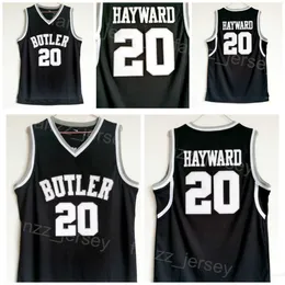 Butler College Gordon Hayward Jerseys 20 Men Basketball University Shirt All Stitched Team Color Black For Sport Fans Breathable Pure Cotton Sale NCAA