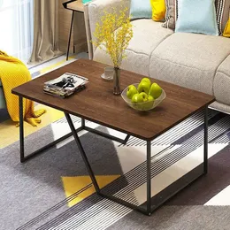 أثاث غرفة المعيشة الصغيرة طاولة القهوة الصناعية جالسة على الأرض طاولة بسيطة مستطيلة