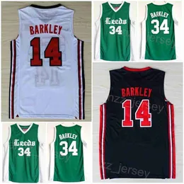 Pallacanestro delle scuole superiori 14 Maglia Charles Barkley 34 Maglia College 1992 US Dream Team One Sport Università Squadra traspirante Blu navy Bianco Verde Cucita Uomo NCAA