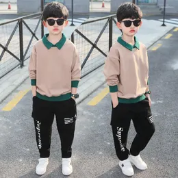 Clothing Sets Kids Plus Velvet Sports Suit Children's Autumn And Winter Long-sleeved Sweater Pants Baby Boy Clothes1