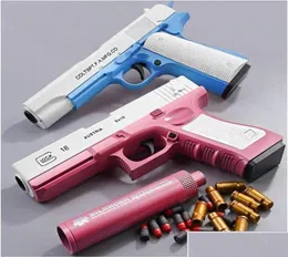 Andra barn möbler pistol leksaker pistol manual eva mjuk skum dart skal ejektion blaster leksaksbränning med ljuddämpare för barn en dhhai5427269