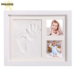 Keepsakes Baby Hand i Footprint Ramka Telefon Biała glina ślad Prezent Pamięci dla urodzonych przedmiotów PAW Druk P O 230329