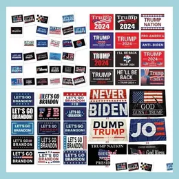 Banner Flags 2024 Lets Go Brandon Trump Biden Election Flag Double Sided Presidential 150X90Cm Drop Delivery Home Garden Festive Par Dh9X6