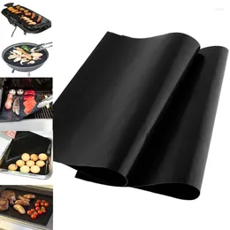 Strumenti 2PCS BBQ Grill Mat Barbecue Cottura all'aperto Pad antiaderente Piastra di cottura riutilizzabile 40x33cm Per accessori per forno per feste